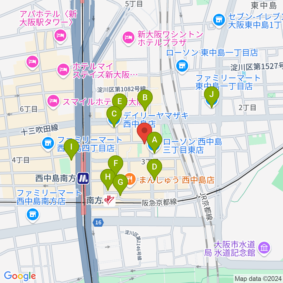 Live Bar D3周辺のコンビニエンスストア一覧地図