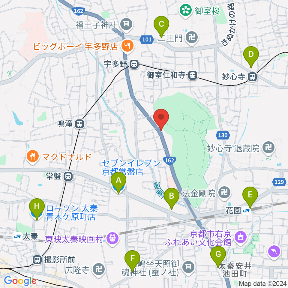 京都SOEN周辺のコンビニエンスストア一覧地図