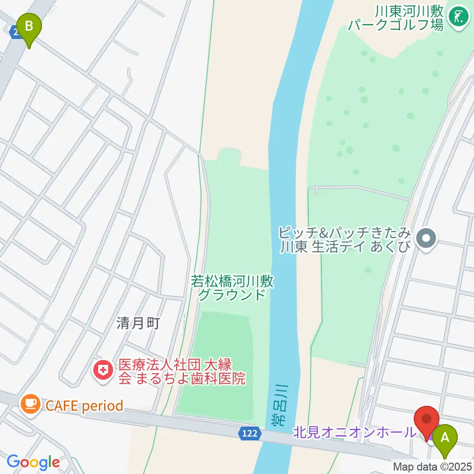 北見オニオンホール周辺のコンビニエンスストア一覧地図
