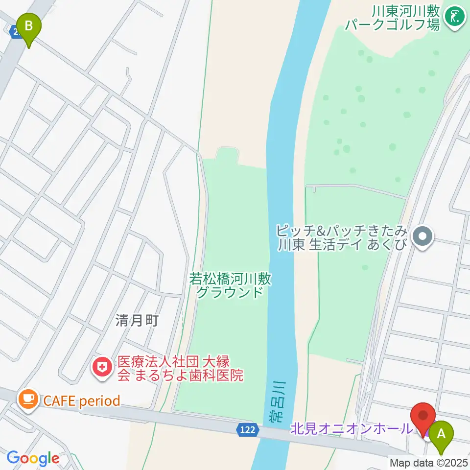 北見オニオンホール周辺のコンビニエンスストア一覧地図