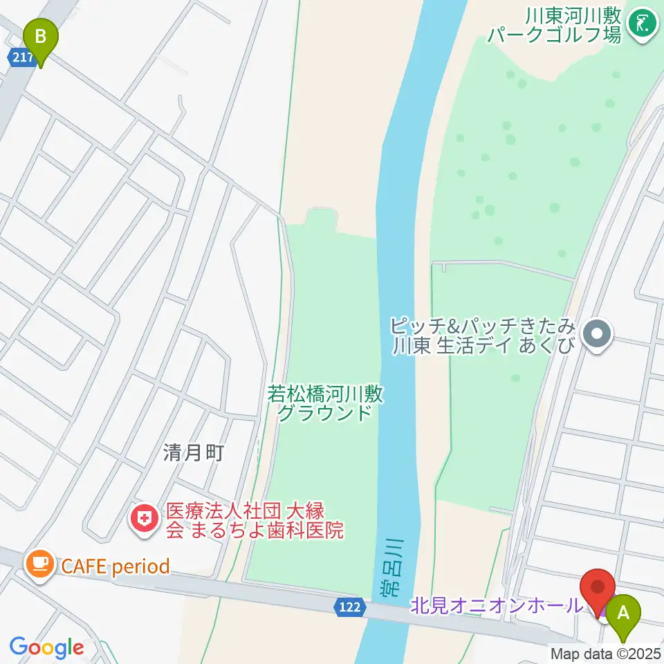 北見オニオンホール周辺のコンビニエンスストア一覧地図