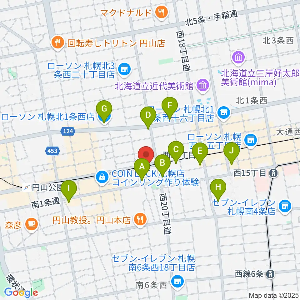 札幌くう COO周辺のコンビニエンスストア一覧地図