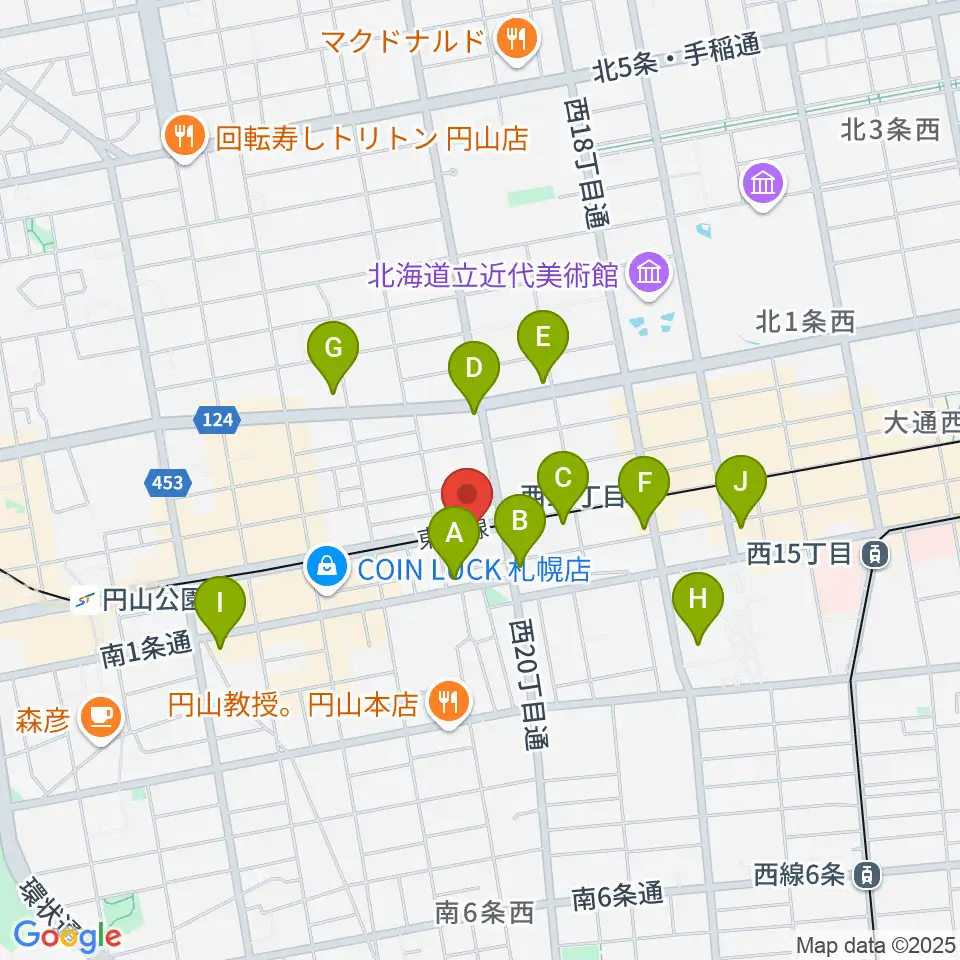 札幌くう COO周辺のコンビニエンスストア一覧地図
