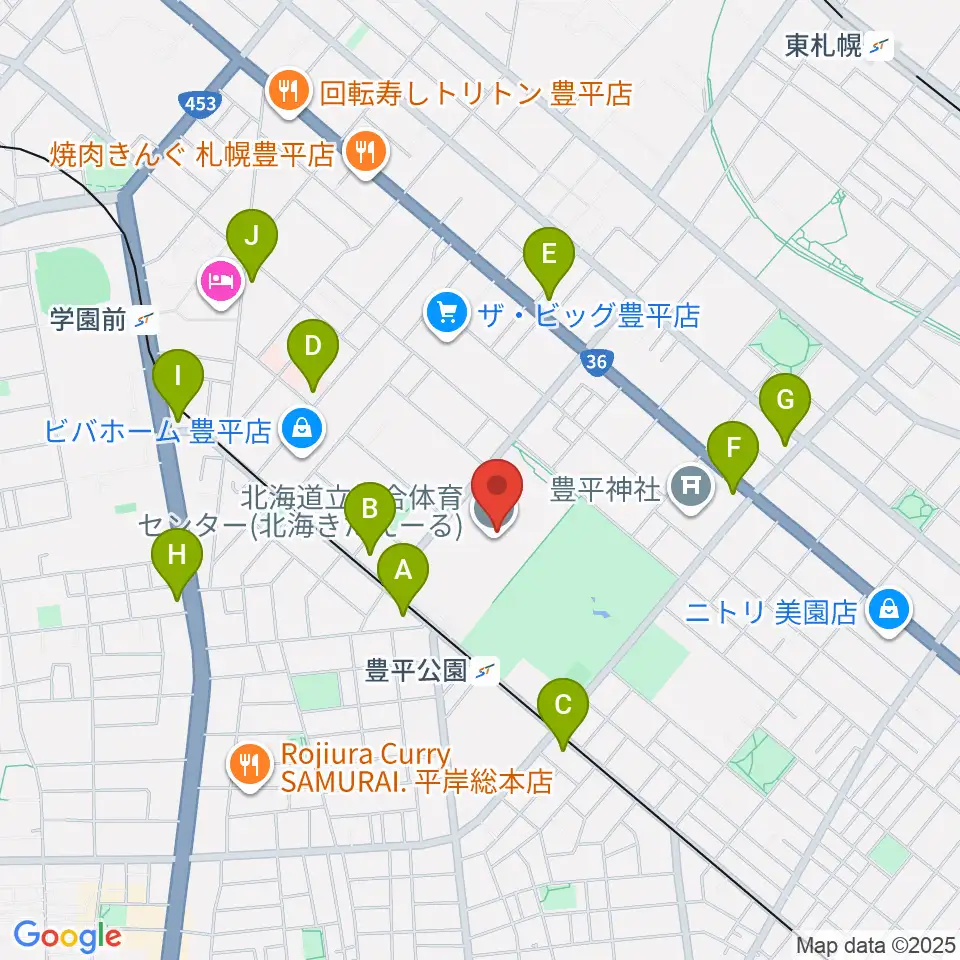 北海きたえーる周辺のコンビニエンスストア一覧地図