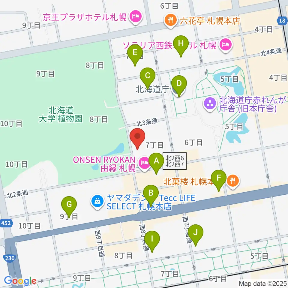 北海道立道民活動センター かでる2・7周辺のコンビニエンスストア一覧地図