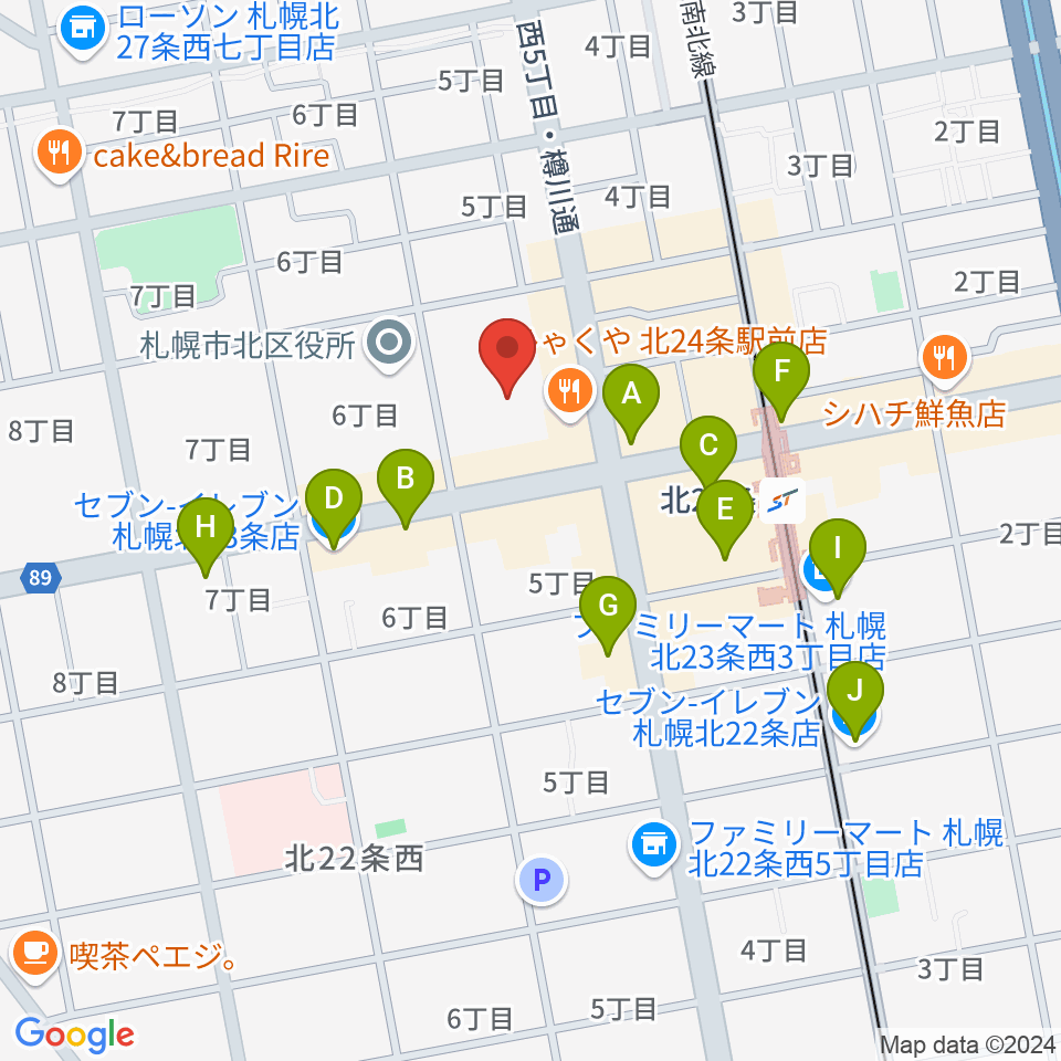 札幌サンプラザホール周辺のコンビニエンスストア一覧地図