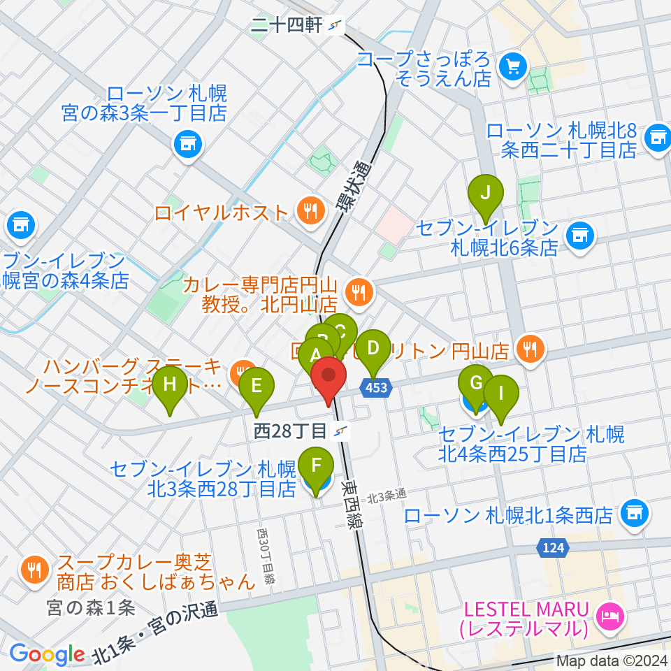 ジャムジカ周辺のコンビニエンスストア一覧地図