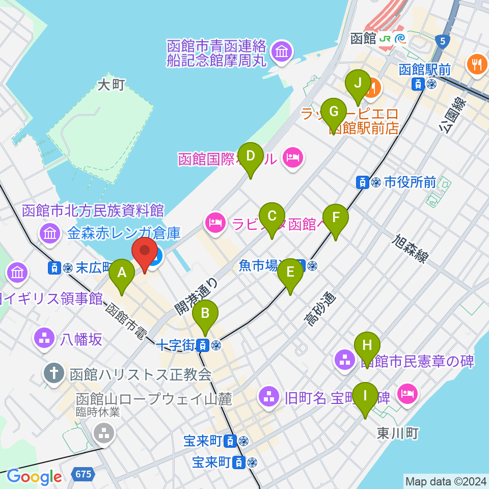 金森ホール周辺のコンビニエンスストア一覧地図