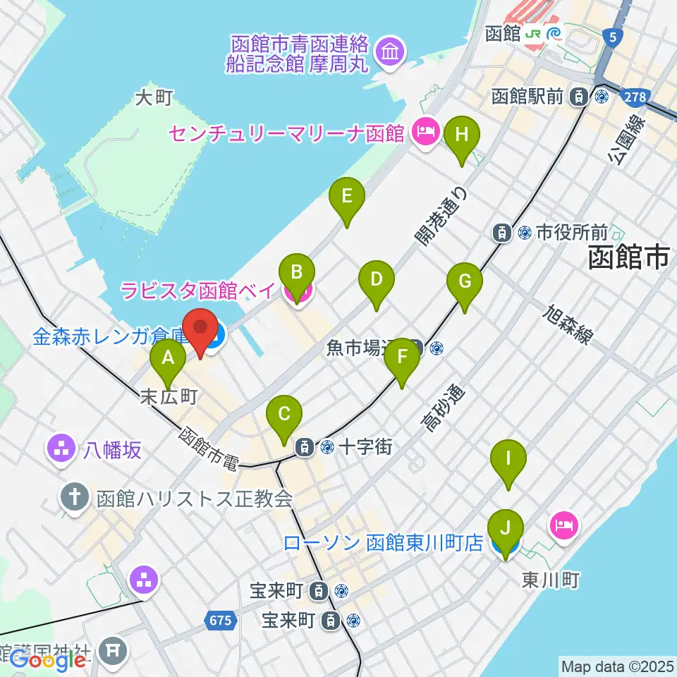 金森ホール周辺のコンビニエンスストア一覧地図