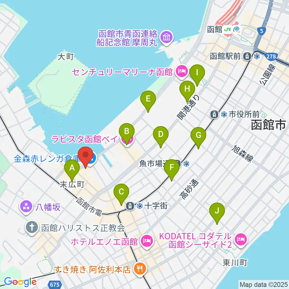 金森ホール周辺のコンビニエンスストア一覧地図
