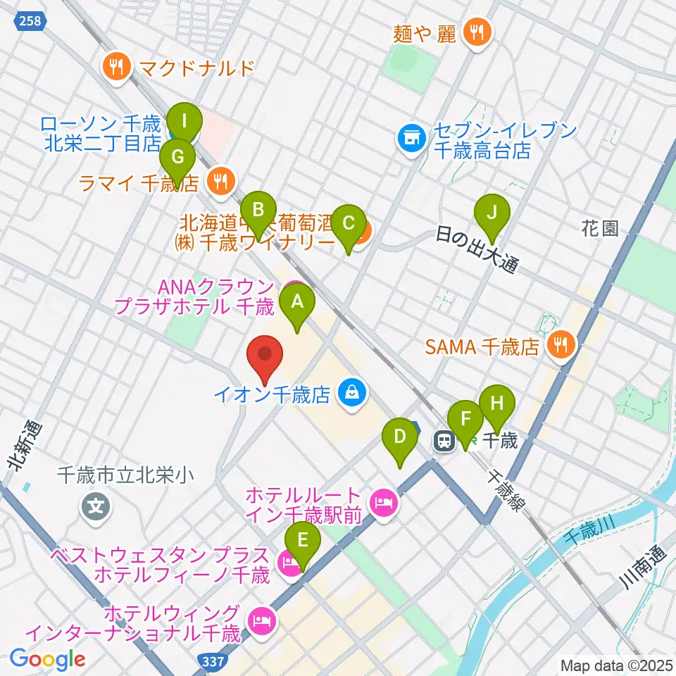 北ガス文化ホール周辺のコンビニエンスストア一覧地図