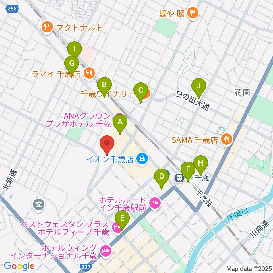 北ガス文化ホール周辺のコンビニエンスストア一覧地図