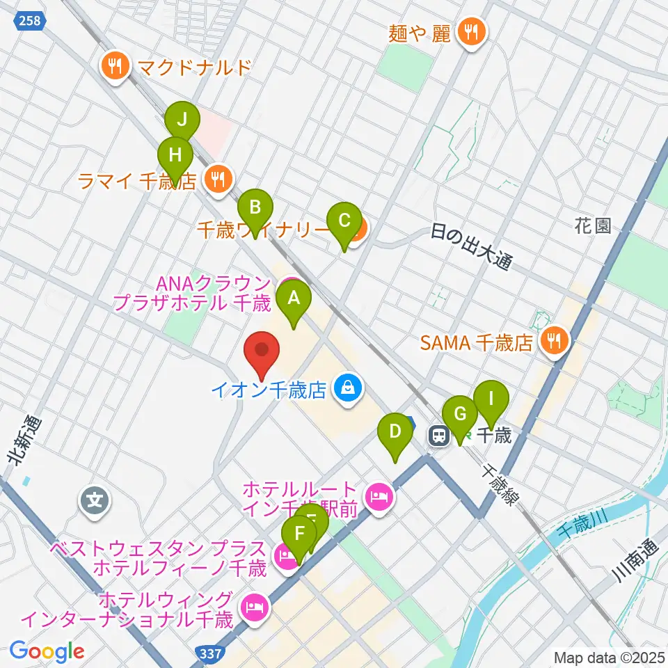 北ガス文化ホール周辺のコンビニエンスストア一覧地図