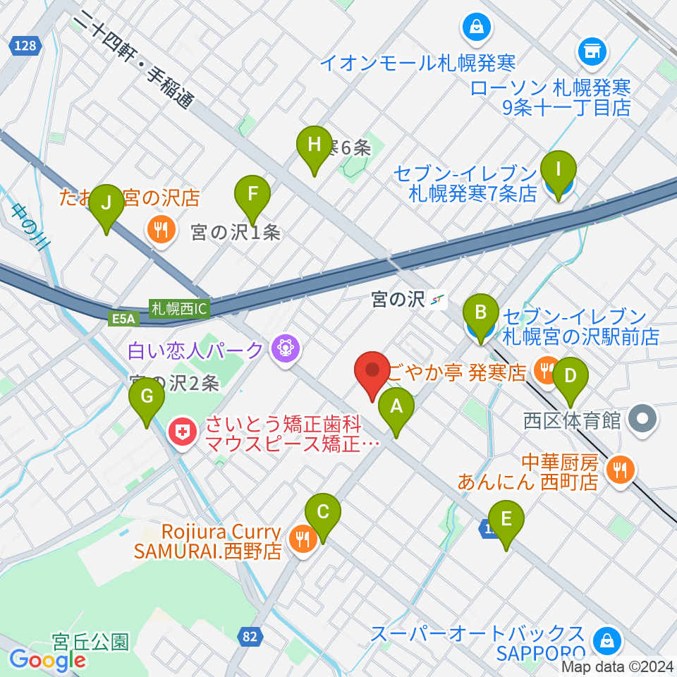 札幌市生涯学習センター ちえりあ周辺のコンビニエンスストア一覧地図