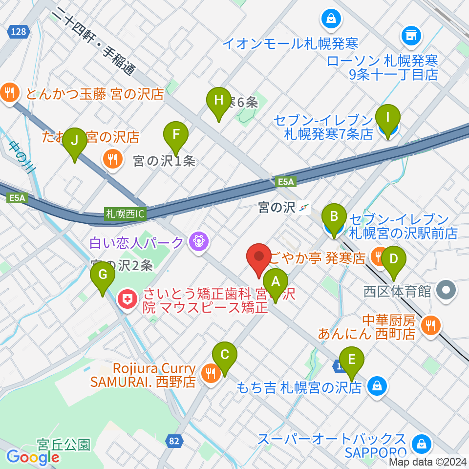 札幌市生涯学習センター ちえりあ周辺のコンビニエンスストア一覧地図