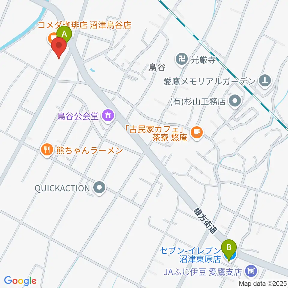 MUSIC LA FESTA周辺のコンビニエンスストア一覧地図