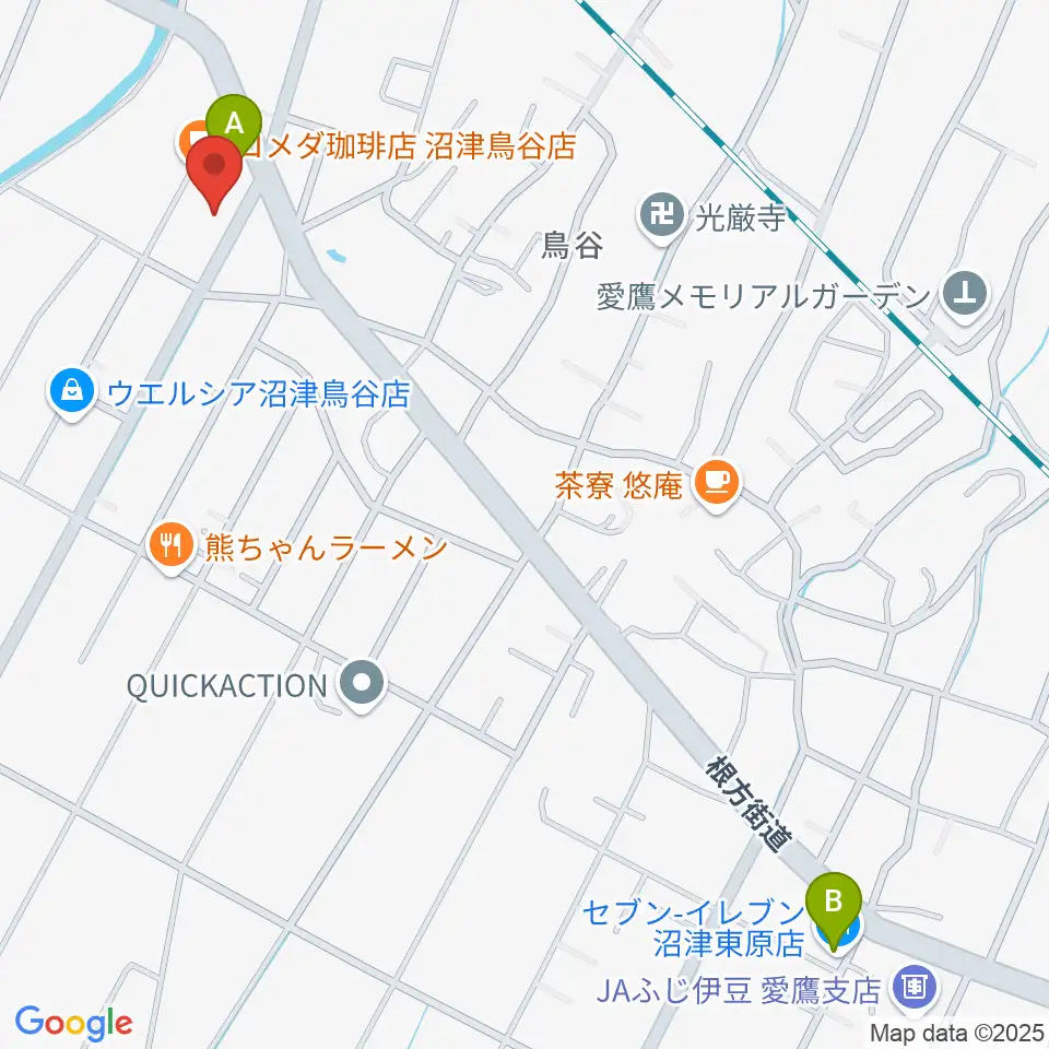 MUSIC LA FESTA周辺のコンビニエンスストア一覧地図