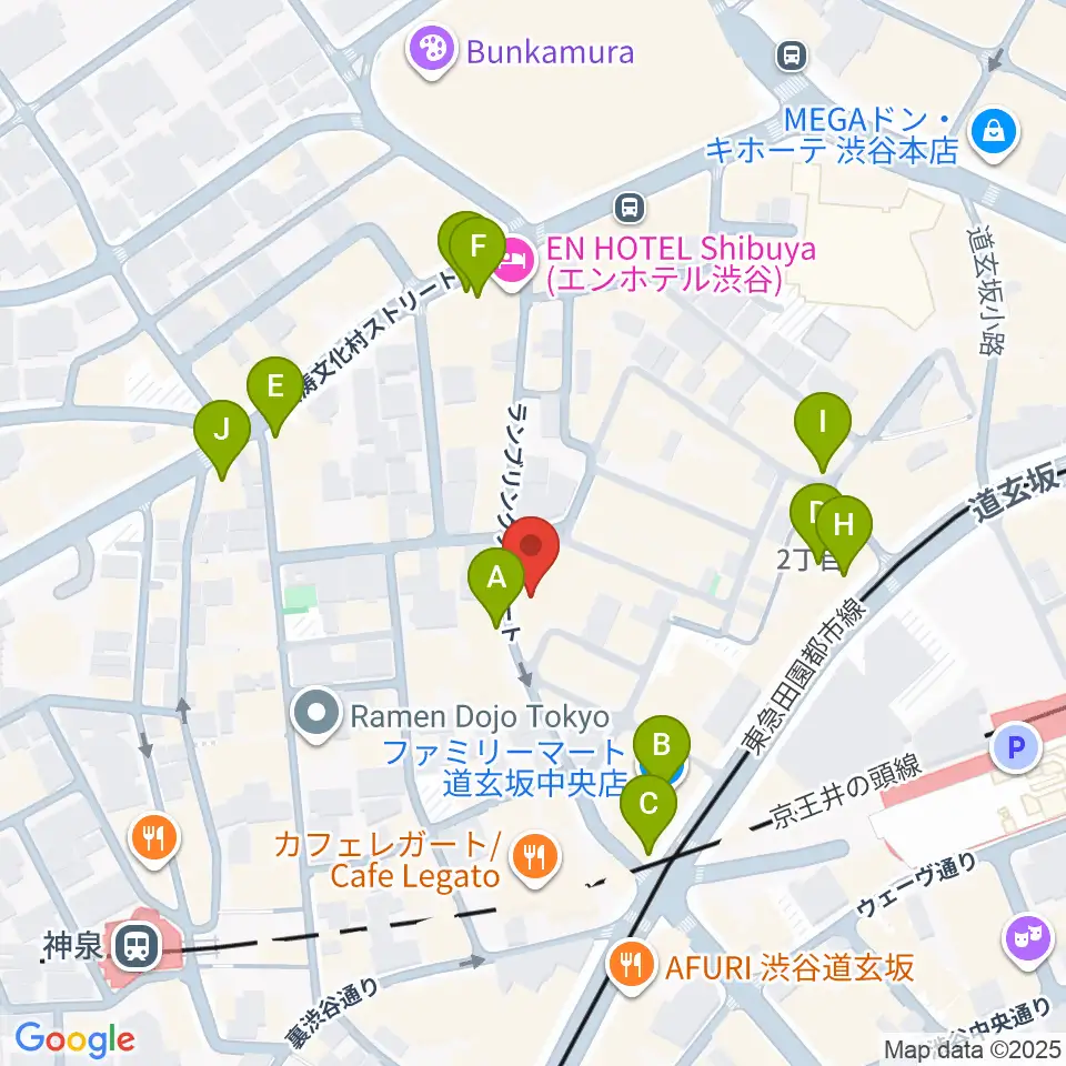 渋谷duo MUSIC EXCHANGE周辺のコンビニエンスストア一覧地図