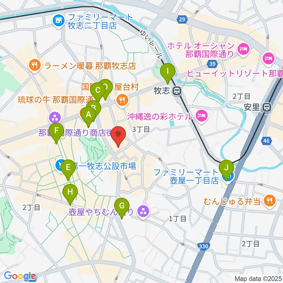 桜坂セントラル周辺のコンビニエンスストア一覧地図