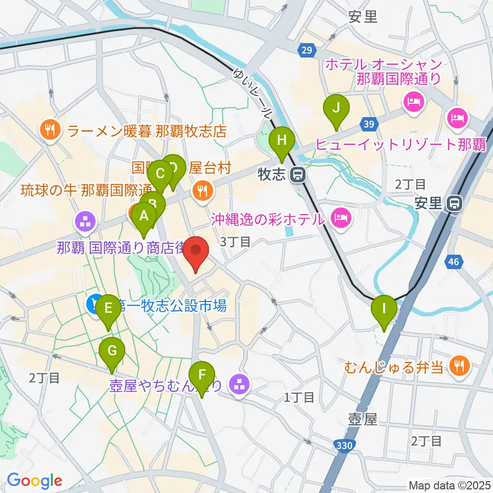 桜坂セントラル周辺のコンビニエンスストア一覧地図