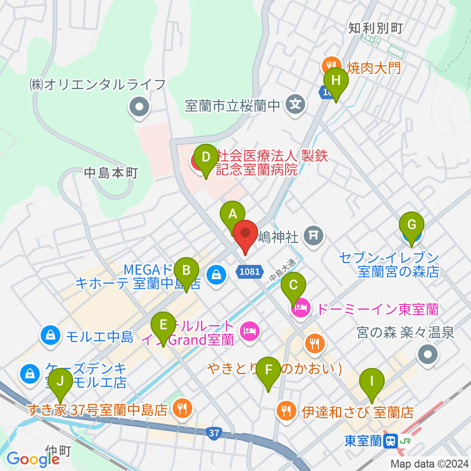 Live cafe Soliste周辺のコンビニエンスストア一覧地図