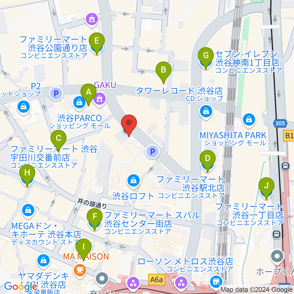 公園通りクラシックス周辺のコンビニエンスストア一覧地図