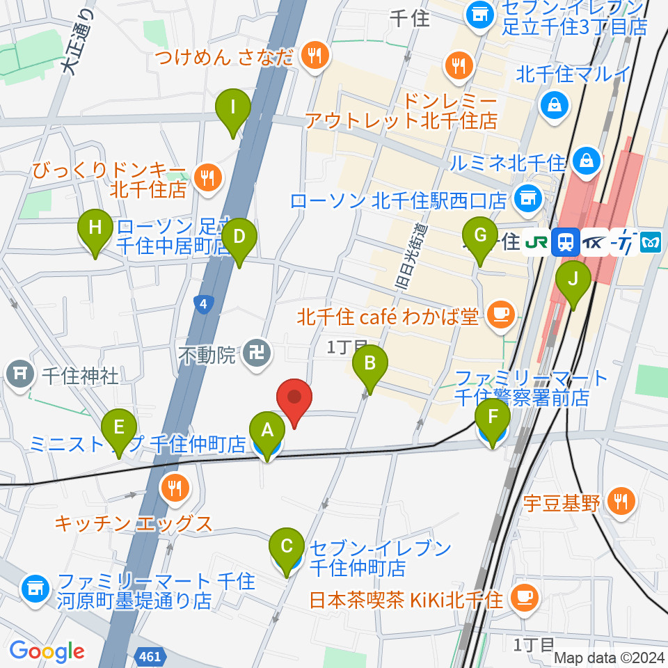 東京芸術センター ピアノラウンジ周辺のコンビニエンスストア一覧地図