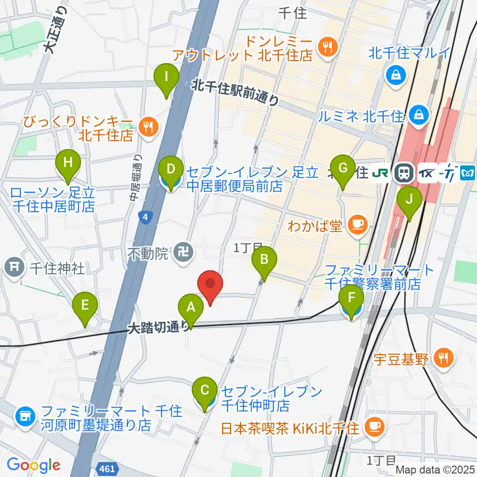 東京芸術センター ピアノラウンジ周辺のコンビニエンスストア一覧地図