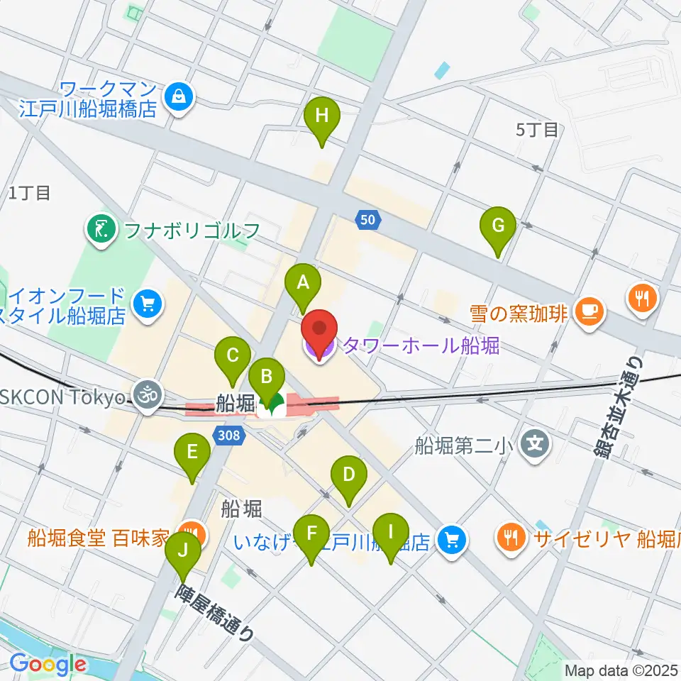 タワーホール船堀周辺のコンビニエンスストア一覧地図