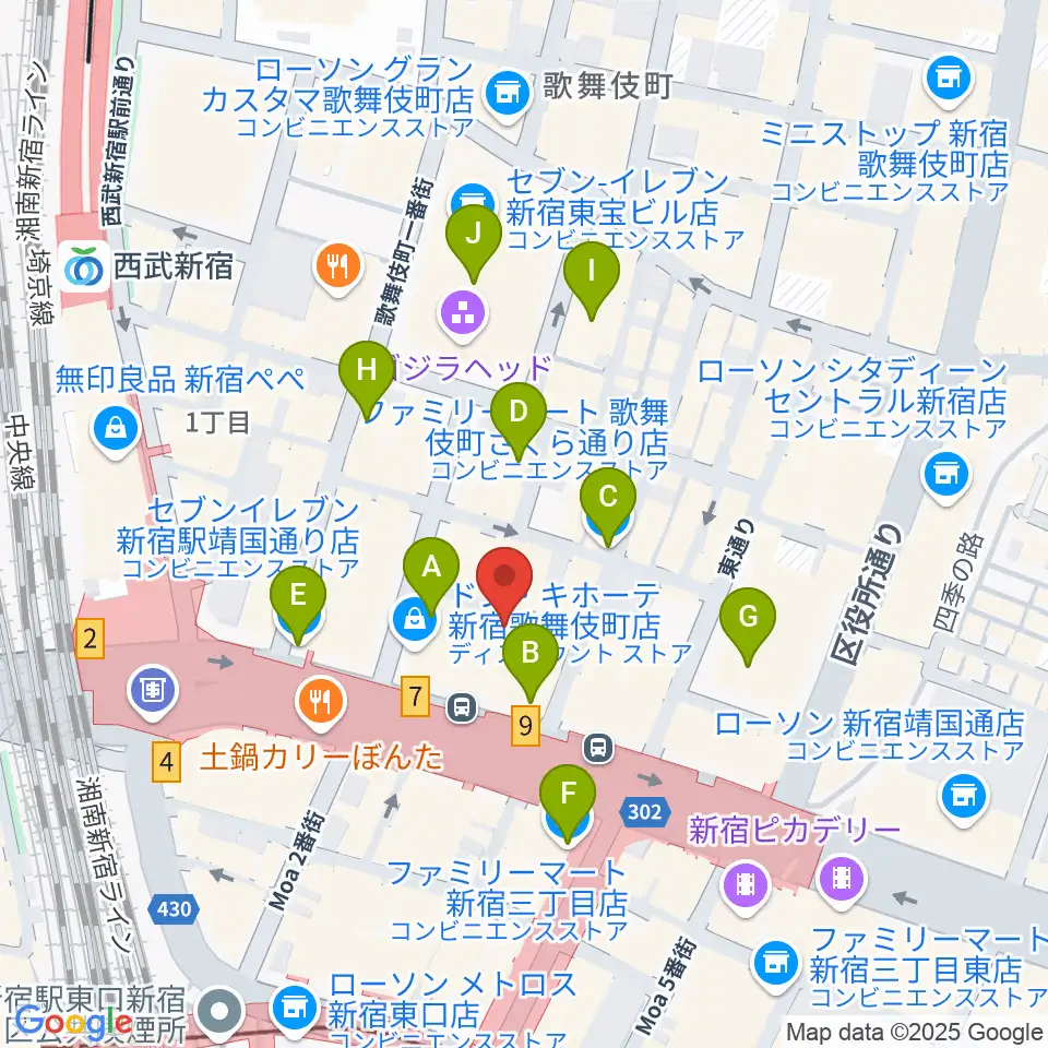 ゴールデンエッグ周辺のコンビニエンスストア一覧地図