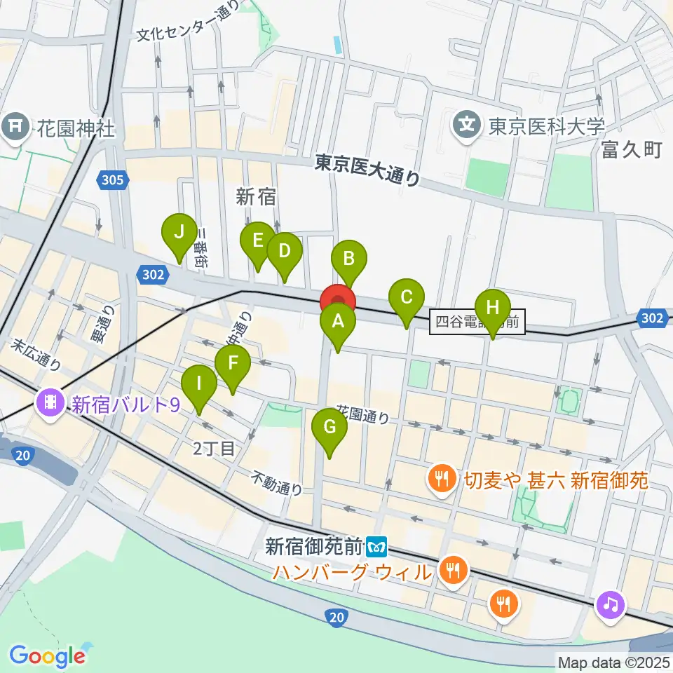 新宿SOMEDAY周辺のコンビニエンスストア一覧地図