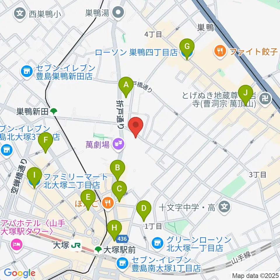 大塚GRECO周辺のコンビニエンスストア一覧地図