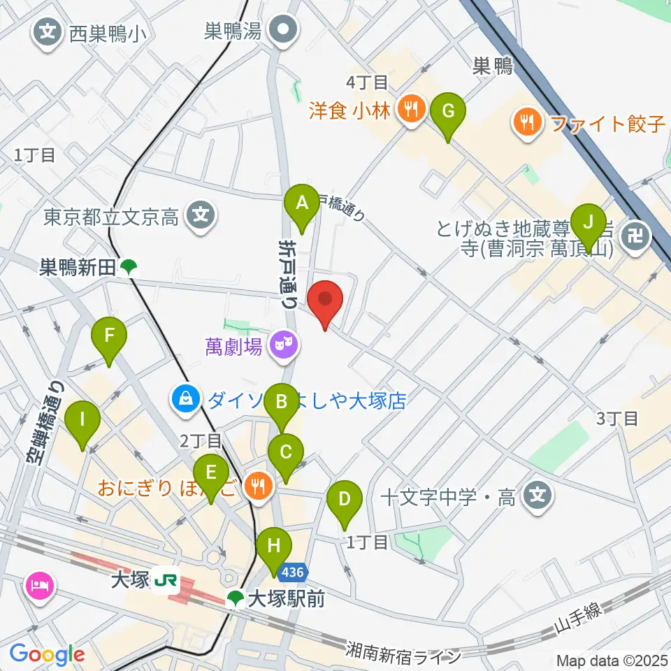 大塚GRECO周辺のコンビニエンスストア一覧地図