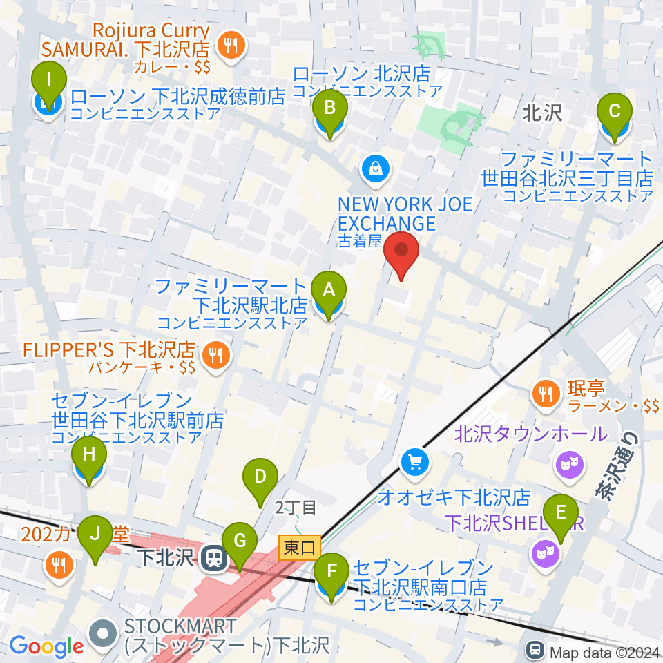 下北沢ERA周辺のコンビニエンスストア一覧地図