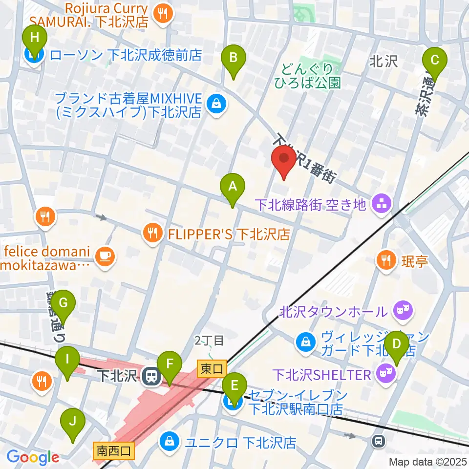 下北沢ERA周辺のコンビニエンスストア一覧地図