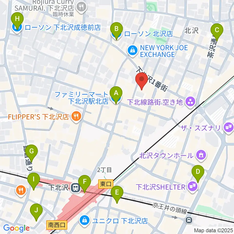 下北沢ERA周辺のコンビニエンスストア一覧地図