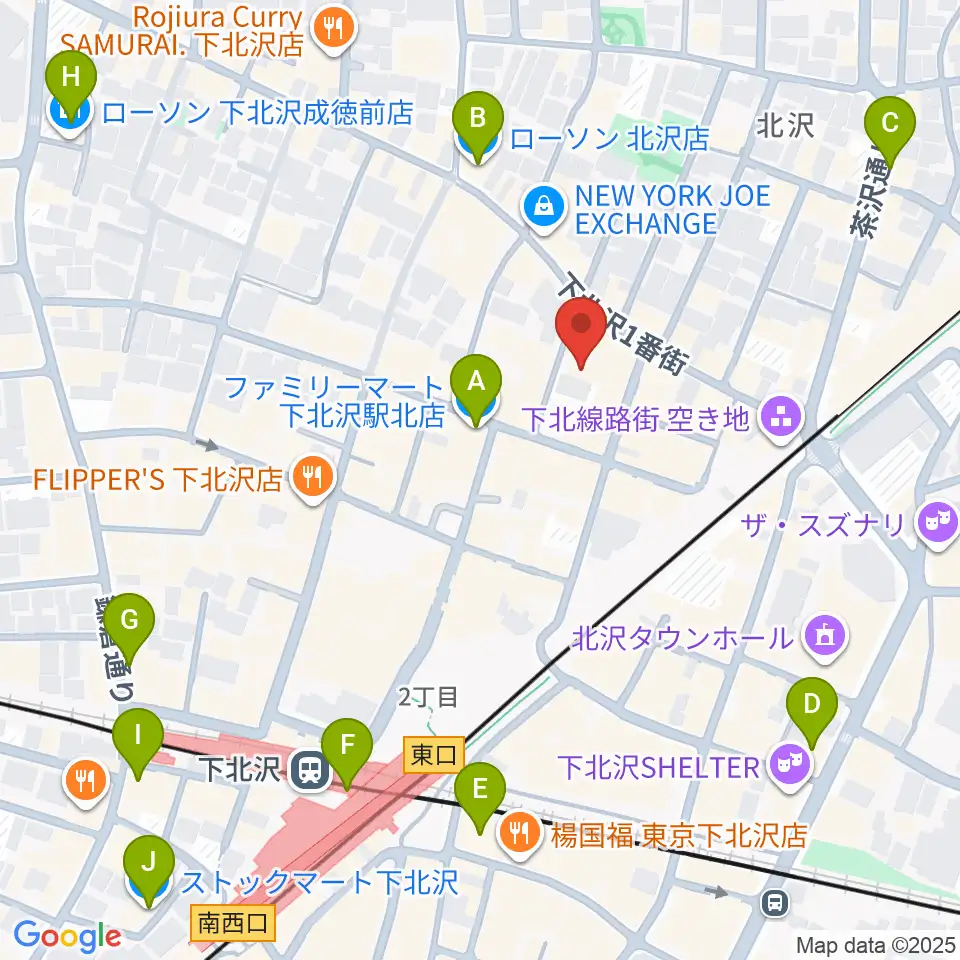 下北沢ERA周辺のコンビニエンスストア一覧地図