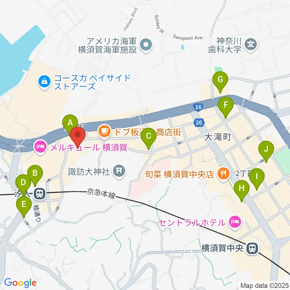 横須賀かぼちゃ屋周辺のコンビニエンスストア一覧地図