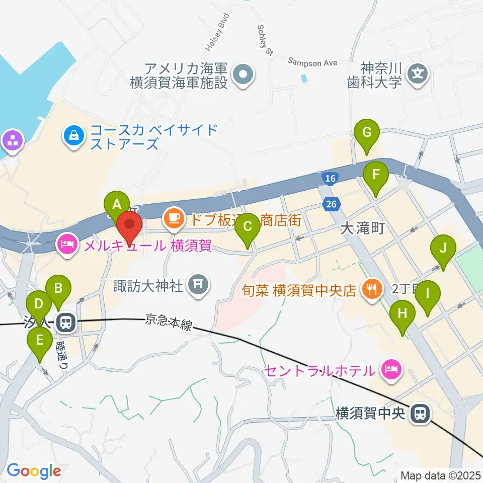 横須賀かぼちゃ屋周辺のコンビニエンスストア一覧地図