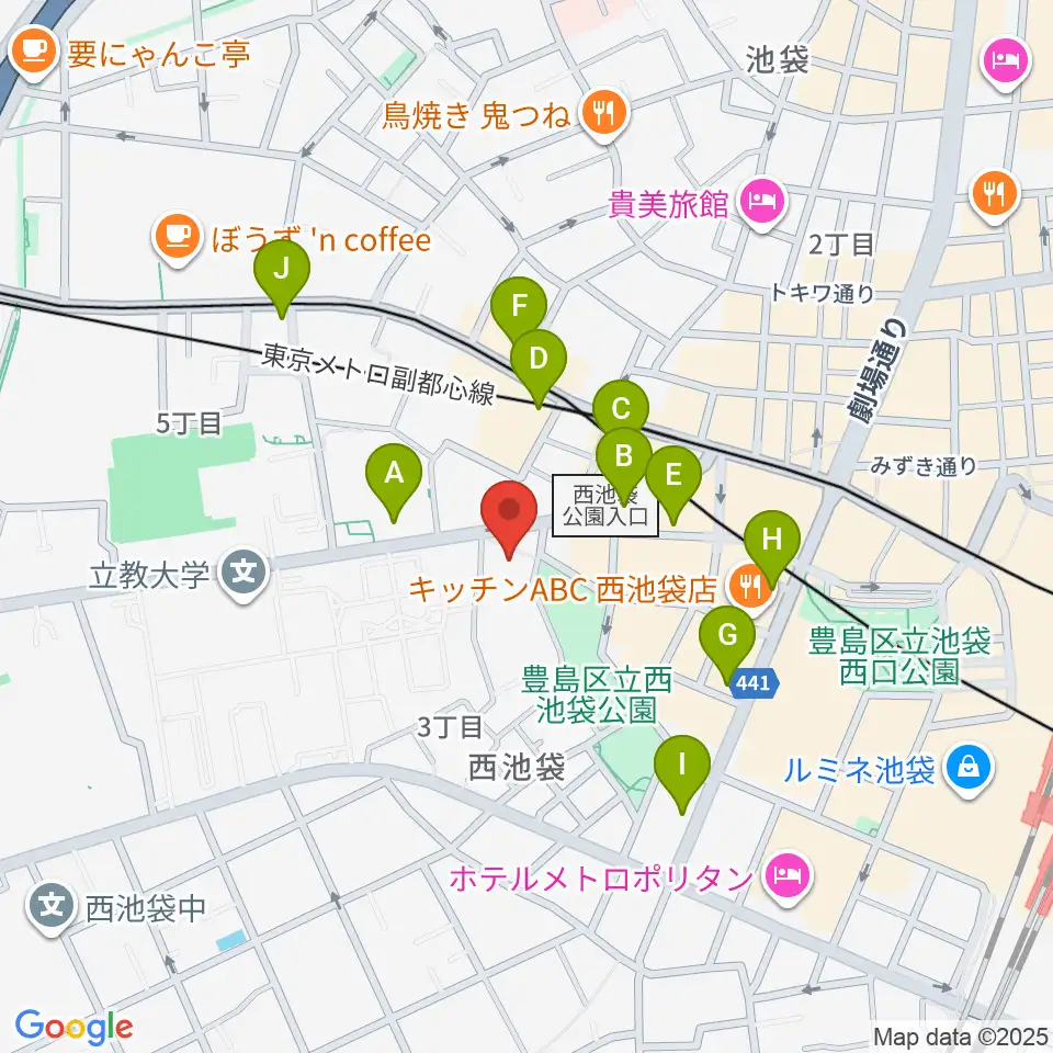 池袋アップルジャンプ周辺のコンビニエンスストア一覧地図