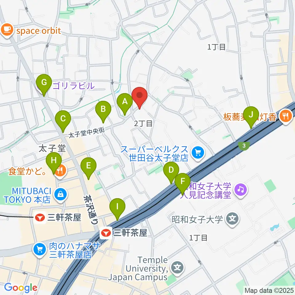 三軒茶屋グレープフルーツムーン周辺のコンビニエンスストア一覧地図