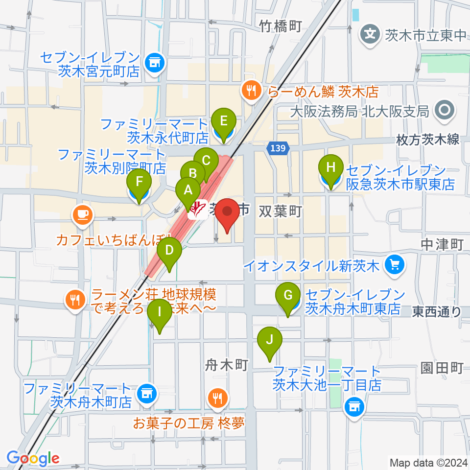 D-studio周辺のコンビニエンスストア一覧地図