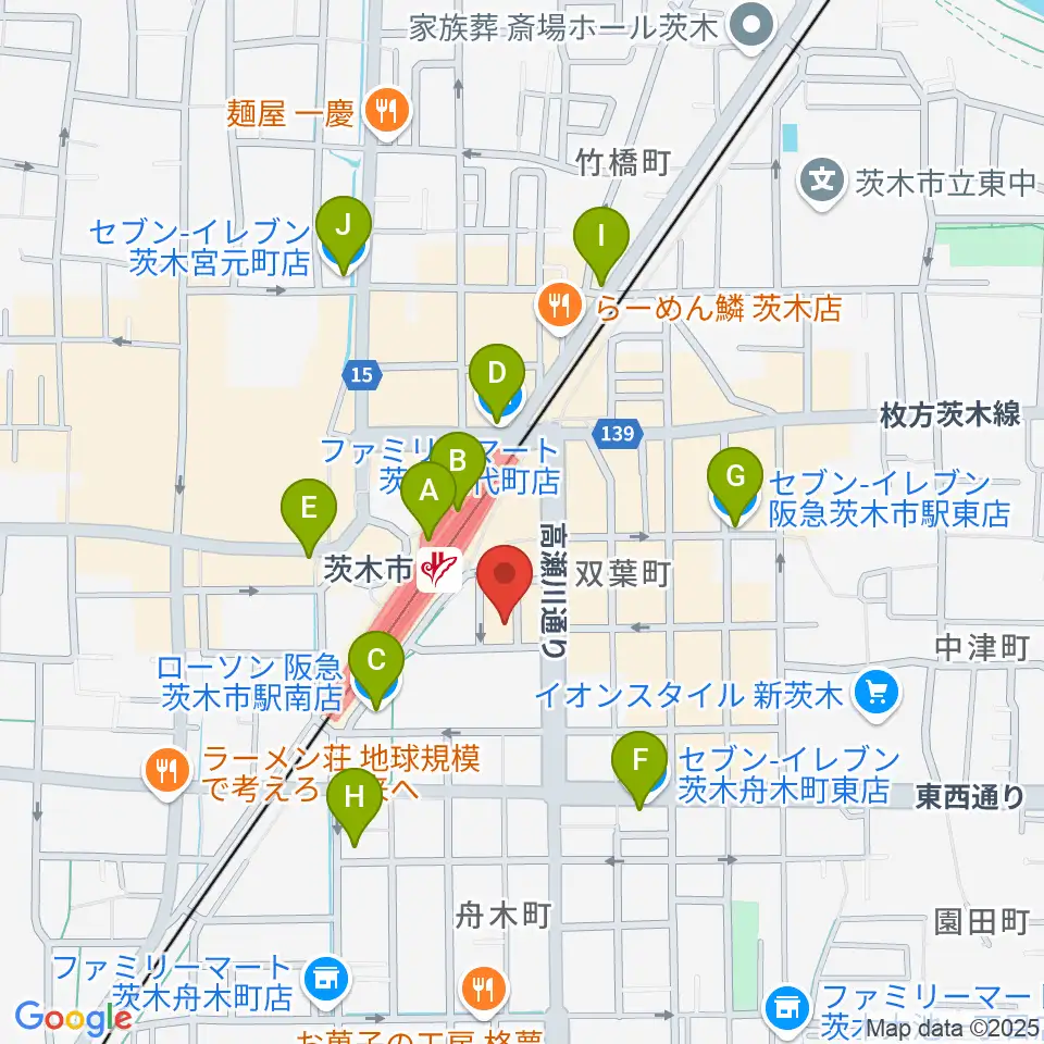D-studio周辺のコンビニエンスストア一覧地図