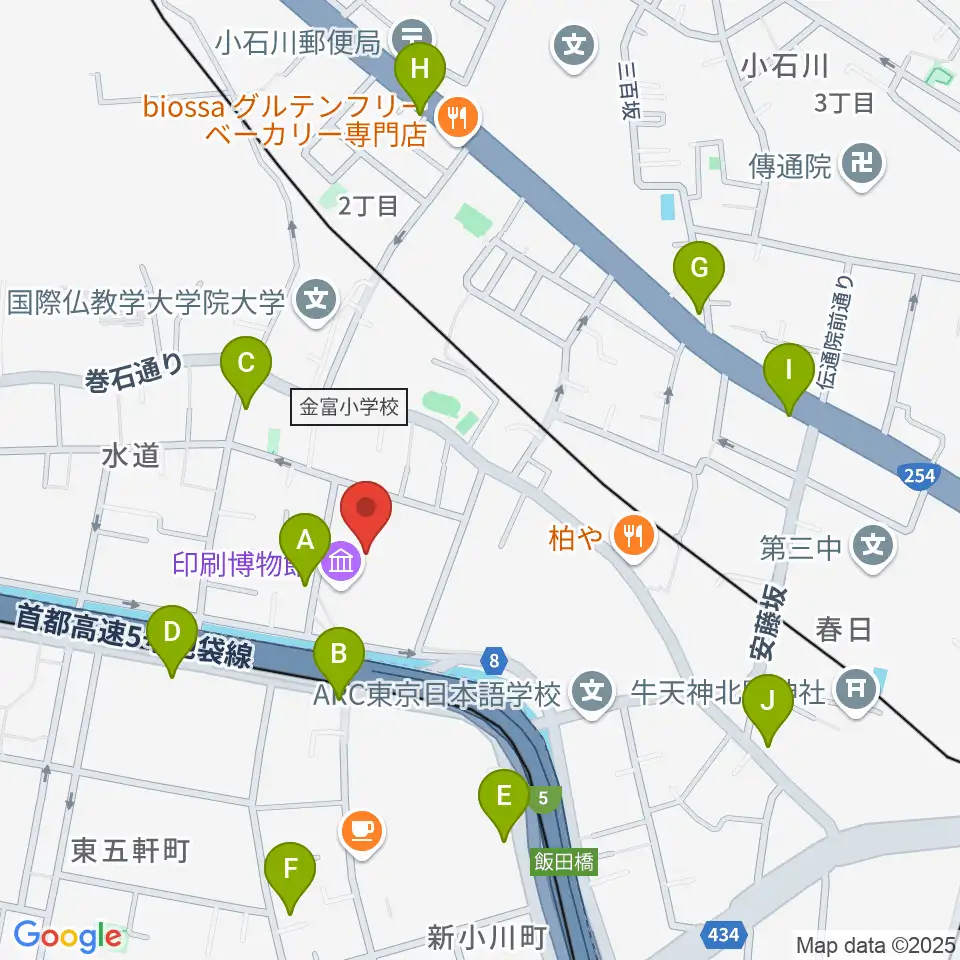 トッパンホール周辺のコンビニエンスストア一覧地図