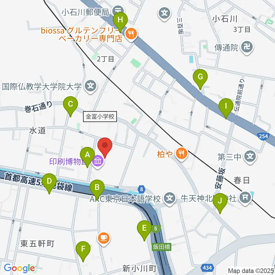 トッパンホール周辺のコンビニエンスストア一覧地図