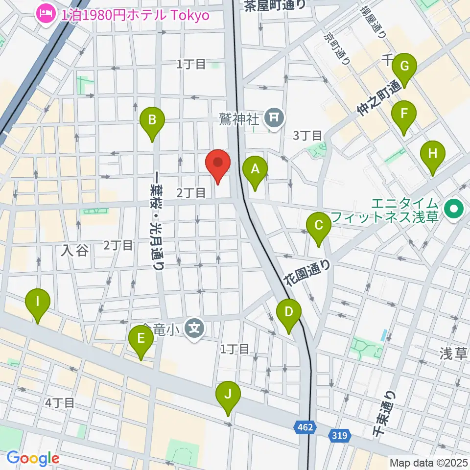 入谷FOUR AND MORE周辺のコンビニエンスストア一覧地図