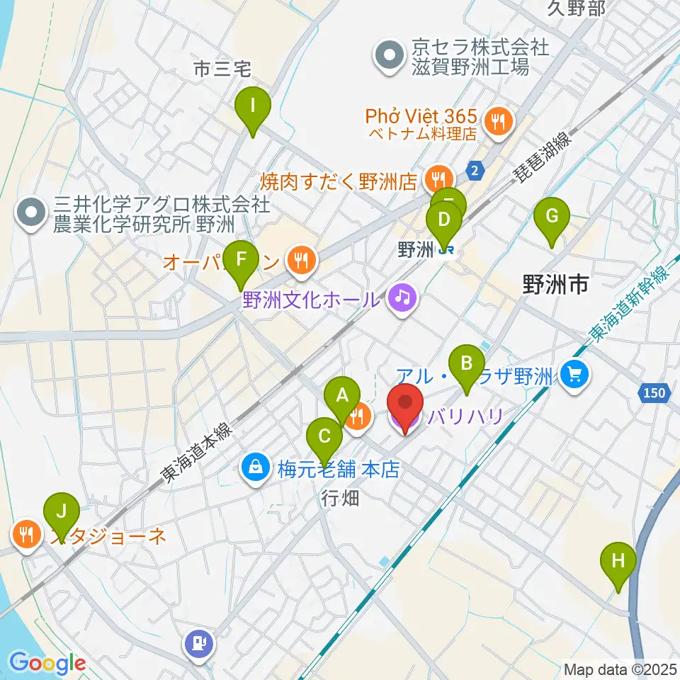 滋賀バリハリ周辺のコンビニエンスストア一覧地図