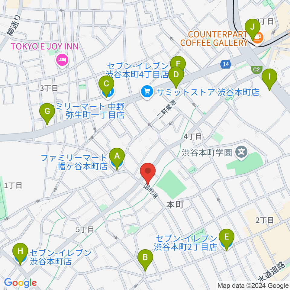 ライズワン周辺のコンビニエンスストア一覧地図