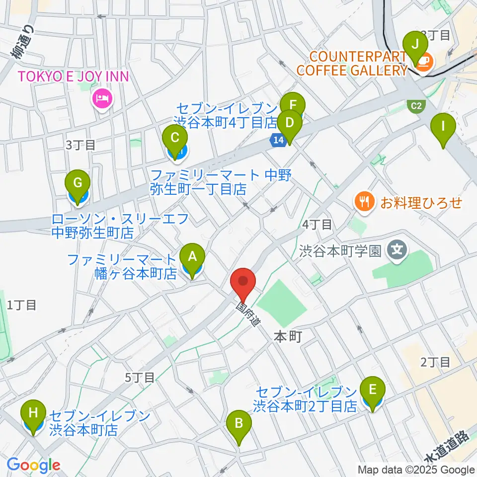 ライズワン周辺のコンビニエンスストア一覧地図