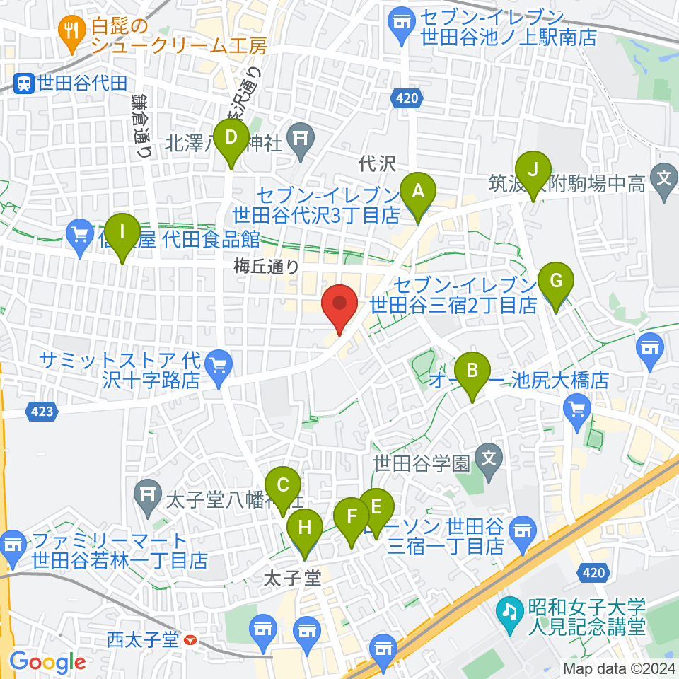 rainford studio周辺のコンビニエンスストア一覧地図